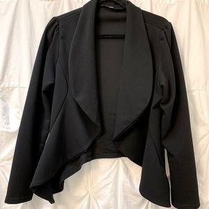 Black crop blazer